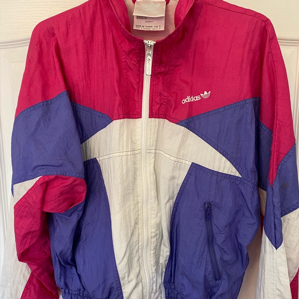Vintage 80s Adidas womens track jacket size small